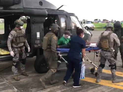 Helicóptero Ángel realiza evacuación aeromédica en Roberto Payán