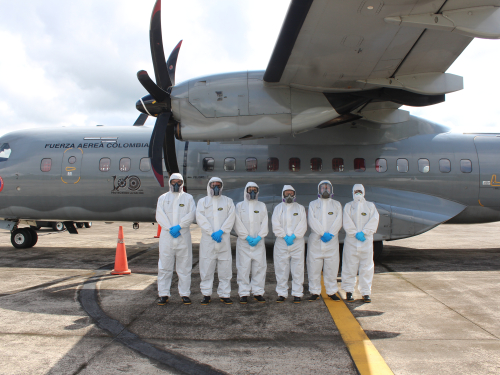 Inicia traslado de pacientes con Covid-19 desde Amazonas en avión hospital de su Fuerza Aérea Colombiana