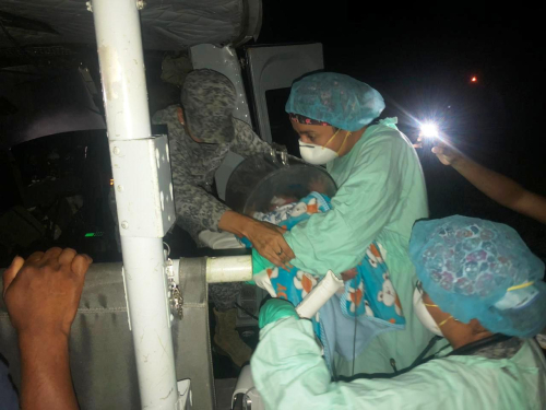 Emergencia médica es atendida por su Fuerza Aérea Colombiana