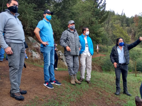 Fuerza Aérea, Alcaldía de Madrid, Ejército y Policia recorren el Cerro Casablanca en Madrid