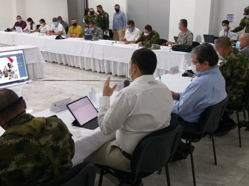 La Fuerza Aérea participó del consejo de seguridad en Bolívar