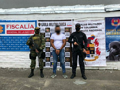 Capturado  alias “Cristian Grande” cabecilla del Grupo Armado Organizado Residual, en el Cauca