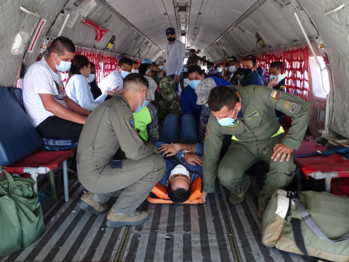 Aeronave C-295 realizó traslado aeromédico humanitario desde Providencia