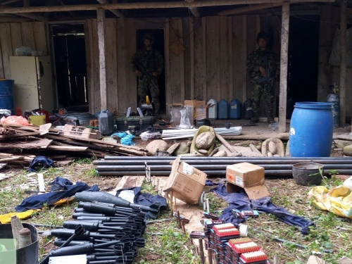 Desmantelado depósito ilegal para fabricación de explosivos en el Cauca