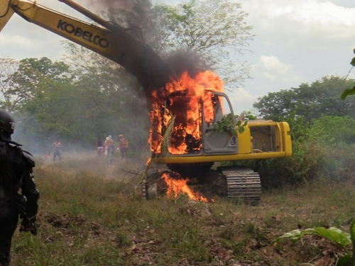 Afectación a la minería ilegal en el sur de Bolívar
