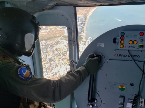 Patrullajes aéreos en el Caribe colombiano, durante esta Semana Santa