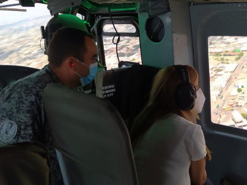 La Gobernación del Atlántico y la Fuerza Aérea verifican el cumplimiento de las medidas restrictivas en el departamento