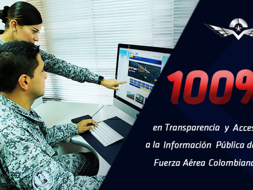 Del 81% al 100% en Transparencia y Acceso a la Información obtiene su Fuerza Aérea Colombiana  