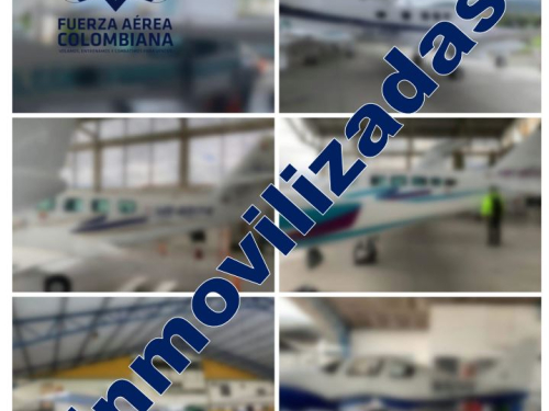Inmovilizadas ocho aeronaves en Antioquia
