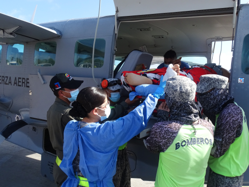 Grupo Aéreo del Caribe realizó traslado aeromédico de persona lesionada por accidente de tránsito en Providencia.