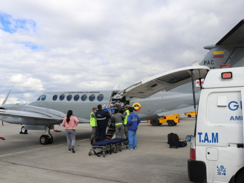 Continúan los traslados aeromédicos en medio de la pandemia, realizados por su Fuerza Aérea 