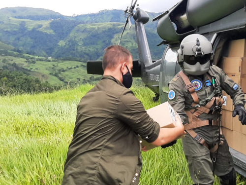 1.5 toneladas de ayuda humanitaria llegaron a Ituango por aire