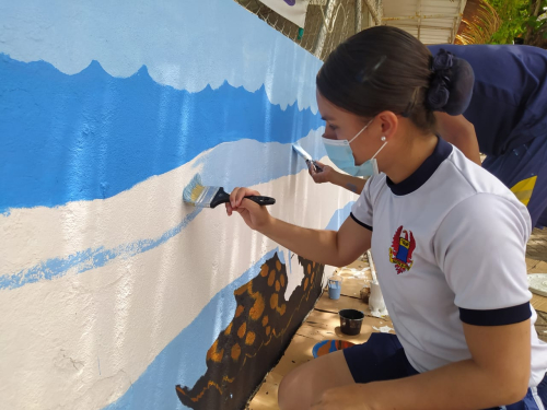 Fuerza Aérea apoya jornada de embellecimiento y protección de escenarios en San Andrés Islas