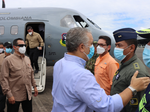 Agenda presidencial en el Meta, fue apoyada por su Fuerza Aérea
