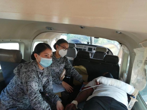 Oportuna evacuación a militar que requería atención médica especializada
