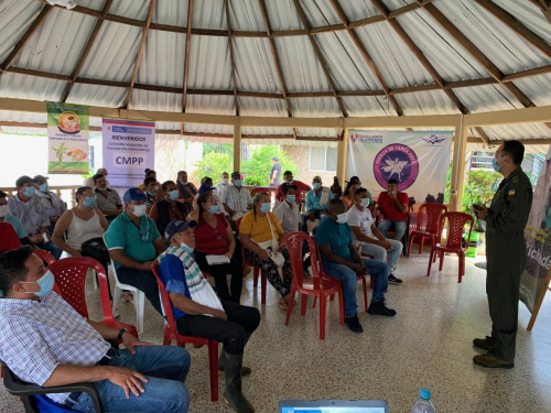 La Fuerza de Tarea ARES en coordinación con representantes del Programa Nacional Integral de Sustitución de Cultivos Ilícitos PNIS, participó en la Novena Sesión de la Comisión Municipal de Planeación Participativa CMPP