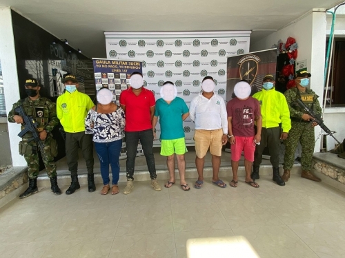En Sucre se identificaron y capturaron cinco integrantes del Clan del Golfo