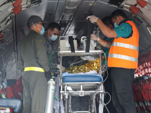 Menor herida durante accidente de bus escolar en Santander fue trasladada por su Fuerza Aérea