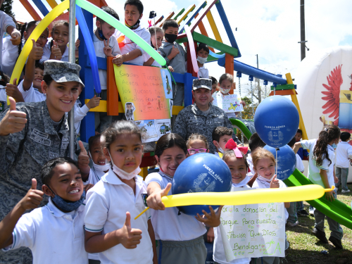 Con parque infantil, fueron beneficiados estudiantes de Rionegro