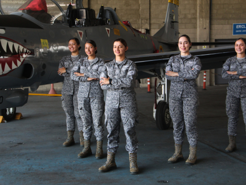 El equipo de mantenimiento aeronáutico en el Caribe, un campo abierto a las mujeres 