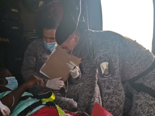 Oportuno traslado aeromédico de hombre que requería atención médica especializada