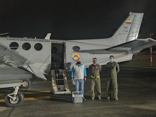 Fuerza Aérea Colombiana traslada órgano vital para salvar la vida de paciente en Cali