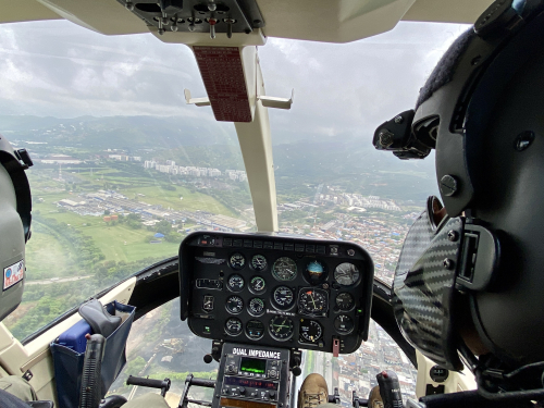 Despliegue aéreo brinda protección durante movilizaciones en todo el suroccidente del país