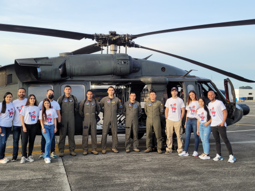 Personal médico de la jornada fue transportado en helicóptero de la FAC