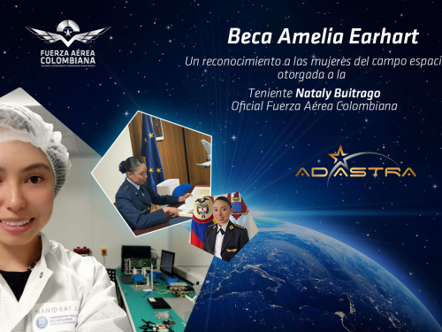 La primera colombiana con la Beca Amalia Earhart, es Oficial de su Fuerza Aérea
