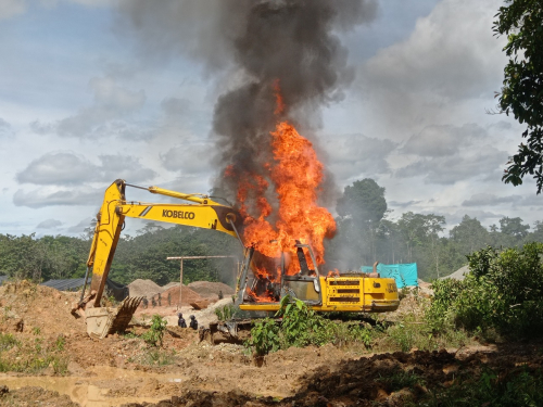 Ubicada y destruida maquinaría utilizada para extracción de yacimientos mineros en el Chocó 