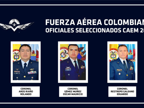 Fuerza Aérea Colombiana selecciona a tres Coroneles que adelantarán el Curso de Altos Estudios Militares