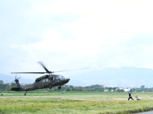 Fuerza Aérea Colombiana participó en simulacro de accidente aéreo