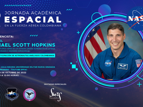 Astronauta de la NASA en Semana Espacial Escuela de Postgrados de la Fuerza Aérea Colombiana 