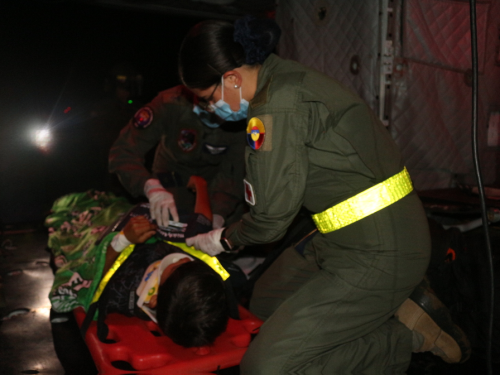 En Caquetá, un menor de edad fue trasladado de urgencia en  un helicóptero de su Fuerza Aérea Colombiana