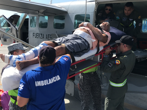 Pacientes de la Isla de Providencia, fueron beneficiados con traslado aeromédico por su Fuerza Aérea