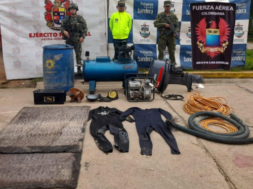 Neutralizada explotación minera de ríos en Guainía 
