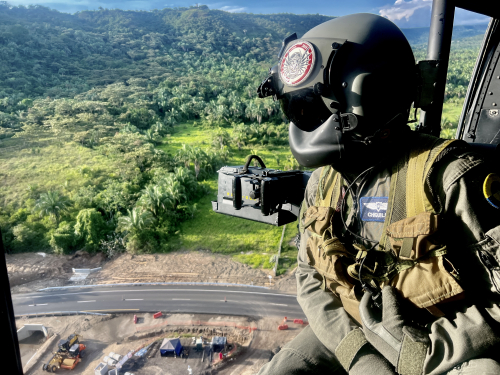 Helicópteros desplegados por el centro y sur del país custodiando las vías en esta Semana Santa 