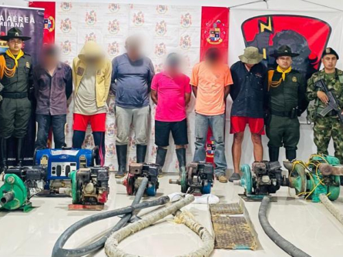 Neutralizada extracción ilícita de yacimientos minerales en el Tolima