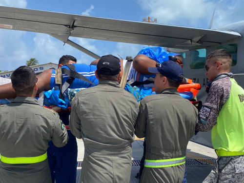 Adulto fue trasladado a San Andrés en una aeronave medicalizada 