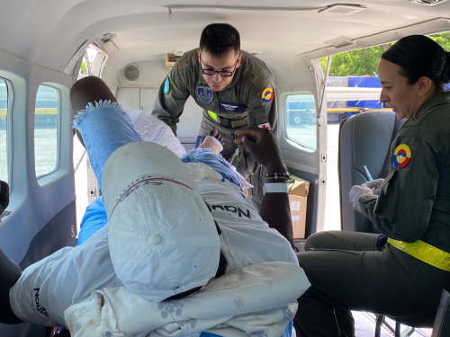 Paciente fue trasladado a San Andrés en un Caravan C208-B