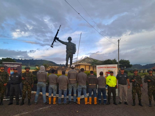 Siete presuntos responsables de realizar minería ilegal, fueron detenidos en Huila