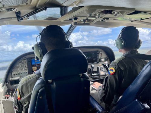 Viaje Seguro, patrullajes aéreos sobre las principales vías del oriente colombiano