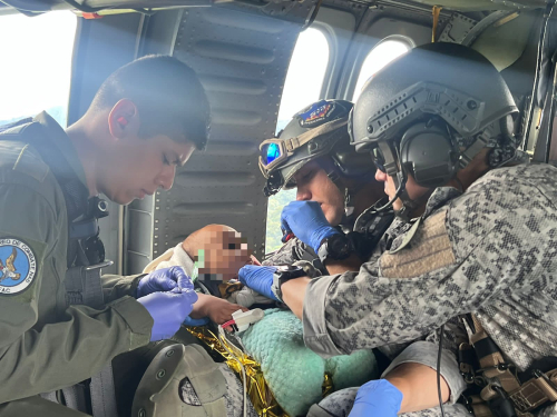 Desde el suroeste antioqueño, dos menores de edad fueron  salvados por un Helicóptero Ángel