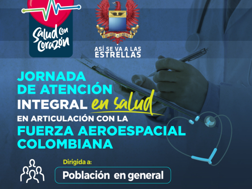 Invitación a jornada de atención integral en salud con la Fuerza Aeroespacial en Funza, Cundinamarca