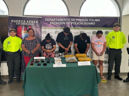Desarticulado Grupo Delincuencial Común Organizado, dedicado al narcotráfico en el Tolima