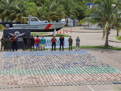 Más de 2.000 kilogramos de sustancias ilícitas fueron incautadas en el Caribe colombiano