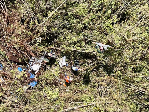 Helicóptero de la FAC apoya operaciones de rescate en Urrao