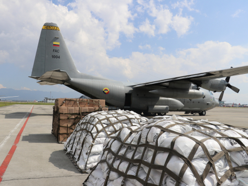 Más de 152 toneladas de ayuda humanitaria transportadas al Catatumbo por la Fuerza Aeroespacial 