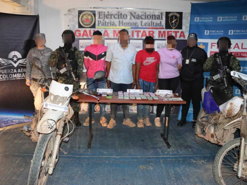 Capturas en flagrancia por delito de extorsión en el Meta