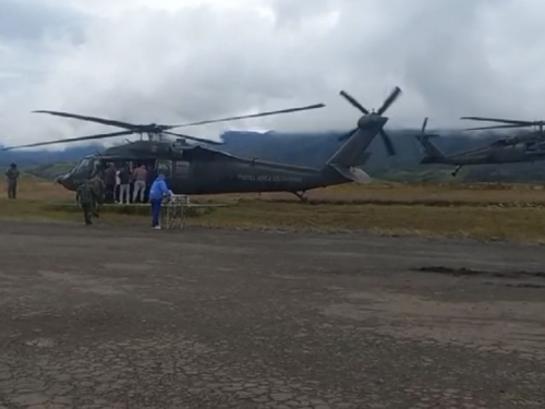 Evacuación aeromédica protege integridad de militares y presunto integrante de grupos armados 